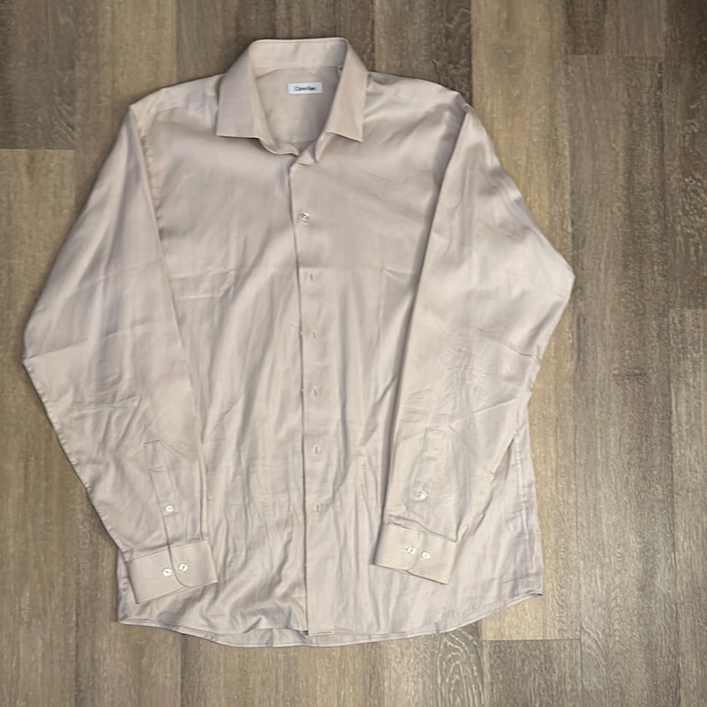 Calvin Klein Cream Dress Shirts